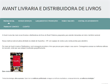 Tablet Screenshot of livrariaavant.com